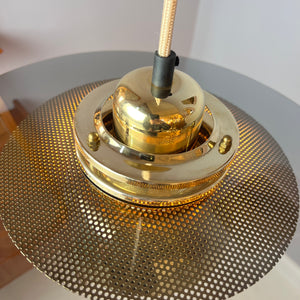 Lamellenlampe Gold Rauchglas aus Dänemark