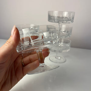 Set: 6x Champagnerschale Kristallglas