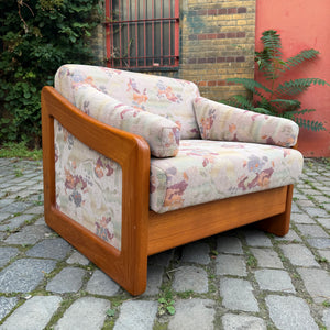 Schlafsessel / Gästebett Teak Textilstoff aus Dänemark