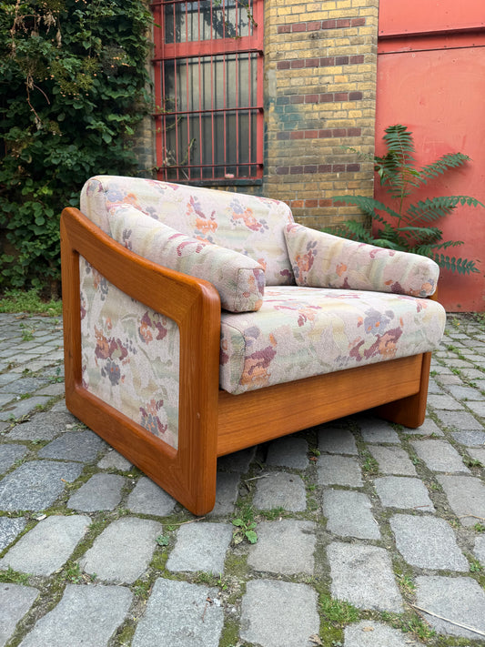 Schlafsessel / Gästebett Teak Textilstoff aus Dänemark
