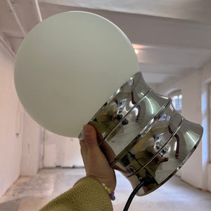 Tischlampe Chrom Opalglas von VEB NARVA