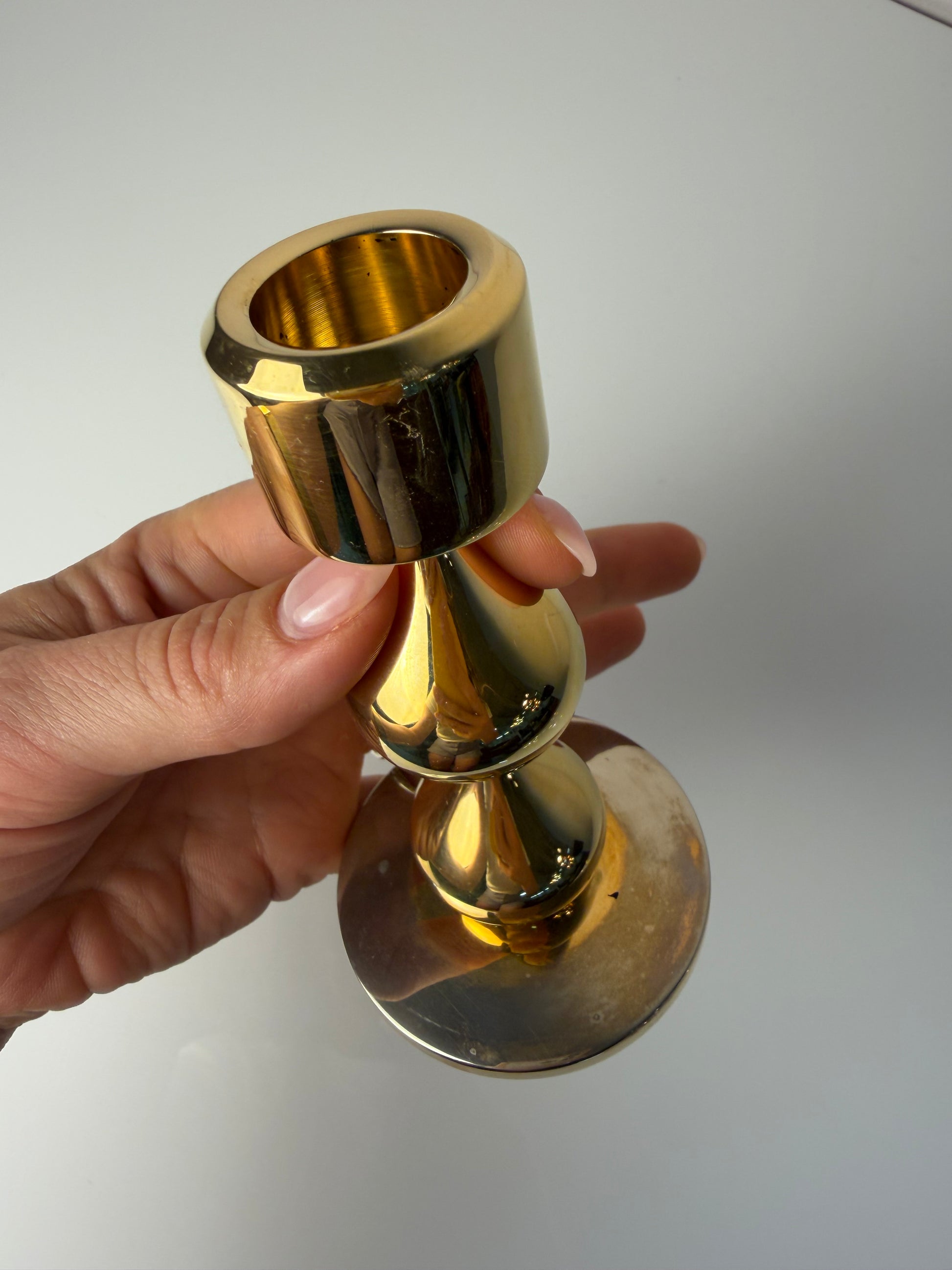 Kerzenständer 24 Karat vergoldet von Hugo Asmussen für Asmussen Design