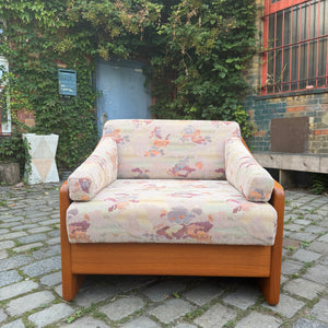 Schlafsessel / Gästebett Teak Textilstoff aus Dänemark