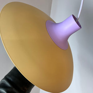 Lamellenlampe neu lackiert lila mint