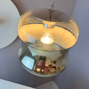 Hängelampe Rauchglas Chrom von Peill & Putzler