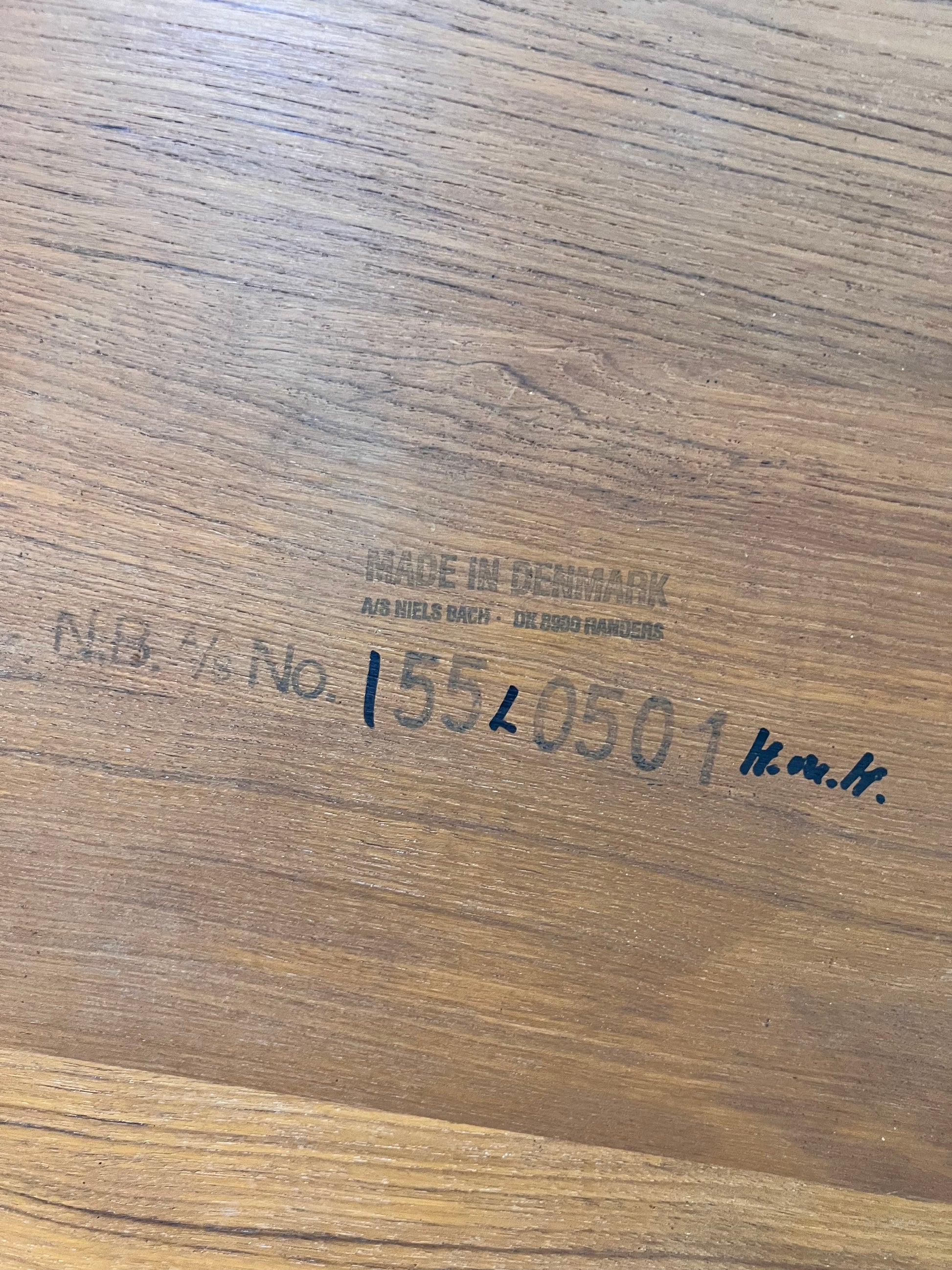 Esstisch Teak mit Metallbeinen von Niels Bach
