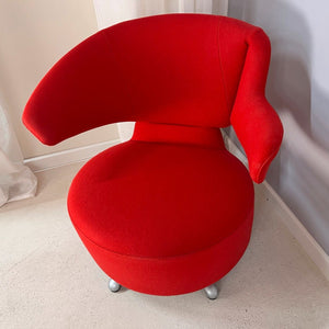 Drehsessel rot von Aki Toshiyuki Kita für Cassina