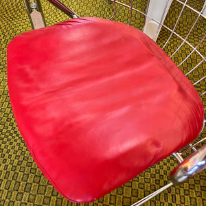 Freischwinger von Gastone Rinaldi mit Echtlederkissen