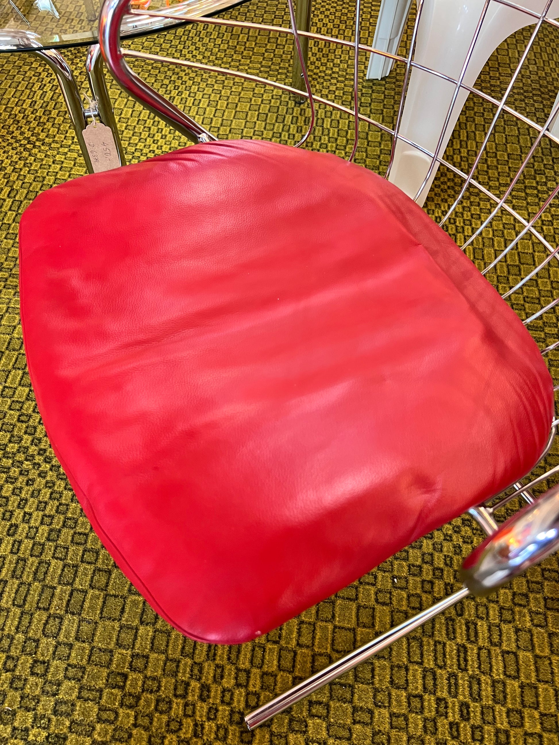 Freischwinger von Gastone Rinaldi mit Echtlederkissen