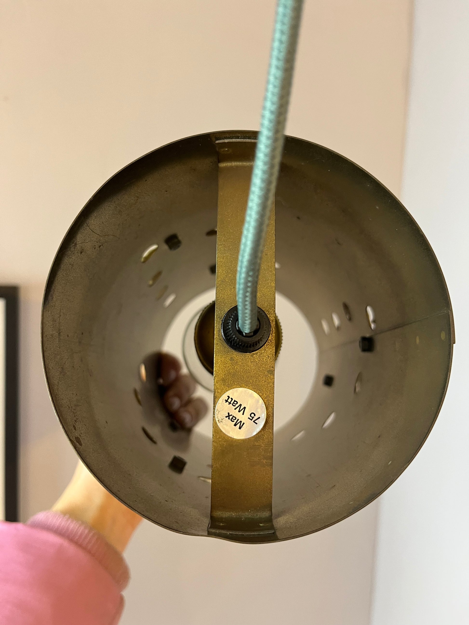 Hängelmape mit Messing Blättern von Svend Aage Holm Sørensen