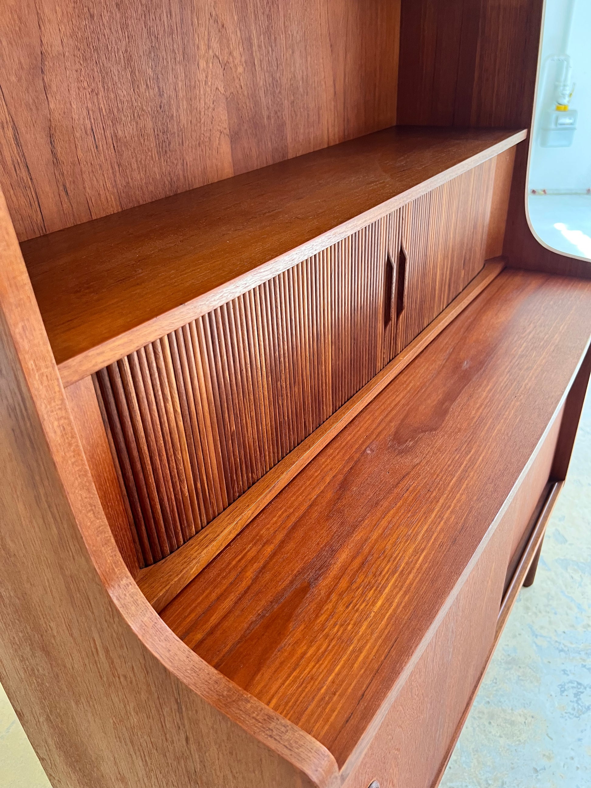 Bücherregal Teak mit Sekretär & Ausziehplatte von Johannes Sorth für Nexø