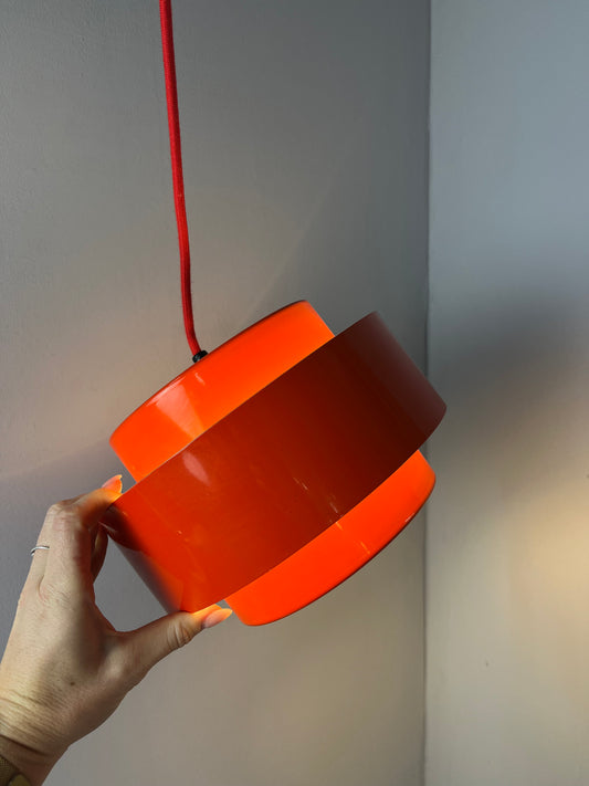 Lamellenlampe Juno rot von Jo Hammerborg für Fog & Mørup