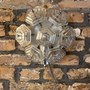Wandlampe Eiskristall von VEB Kristallleuchtenbau Ebersbach