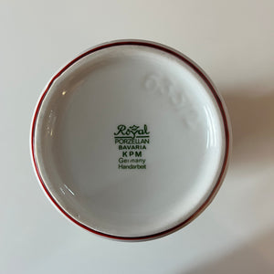 Vase 635/2 rot schwarz von Royal Porzellan Bavaria KPM