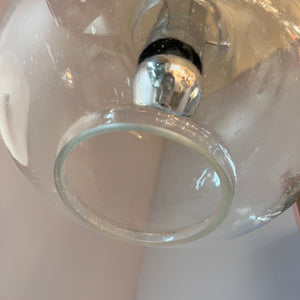 Hängelampe Glas Chrom von Glashütte Limburg