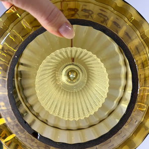 Hängelampe mit Glas Doppelschirm von Carl Fagerlund für Orrefors