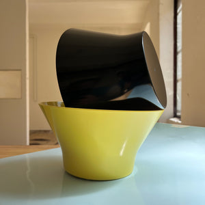 Set: 2 Schüsseln gelb & schwarz von Henning Koppel für Orskov Design
