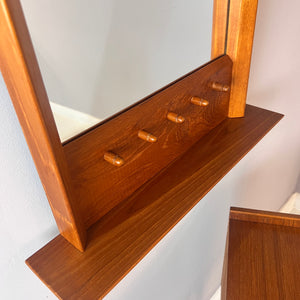 Set: Kommode mit Spiegel Teak