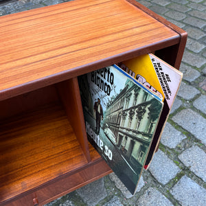 Schalplatten Regal Teak mit Schublade