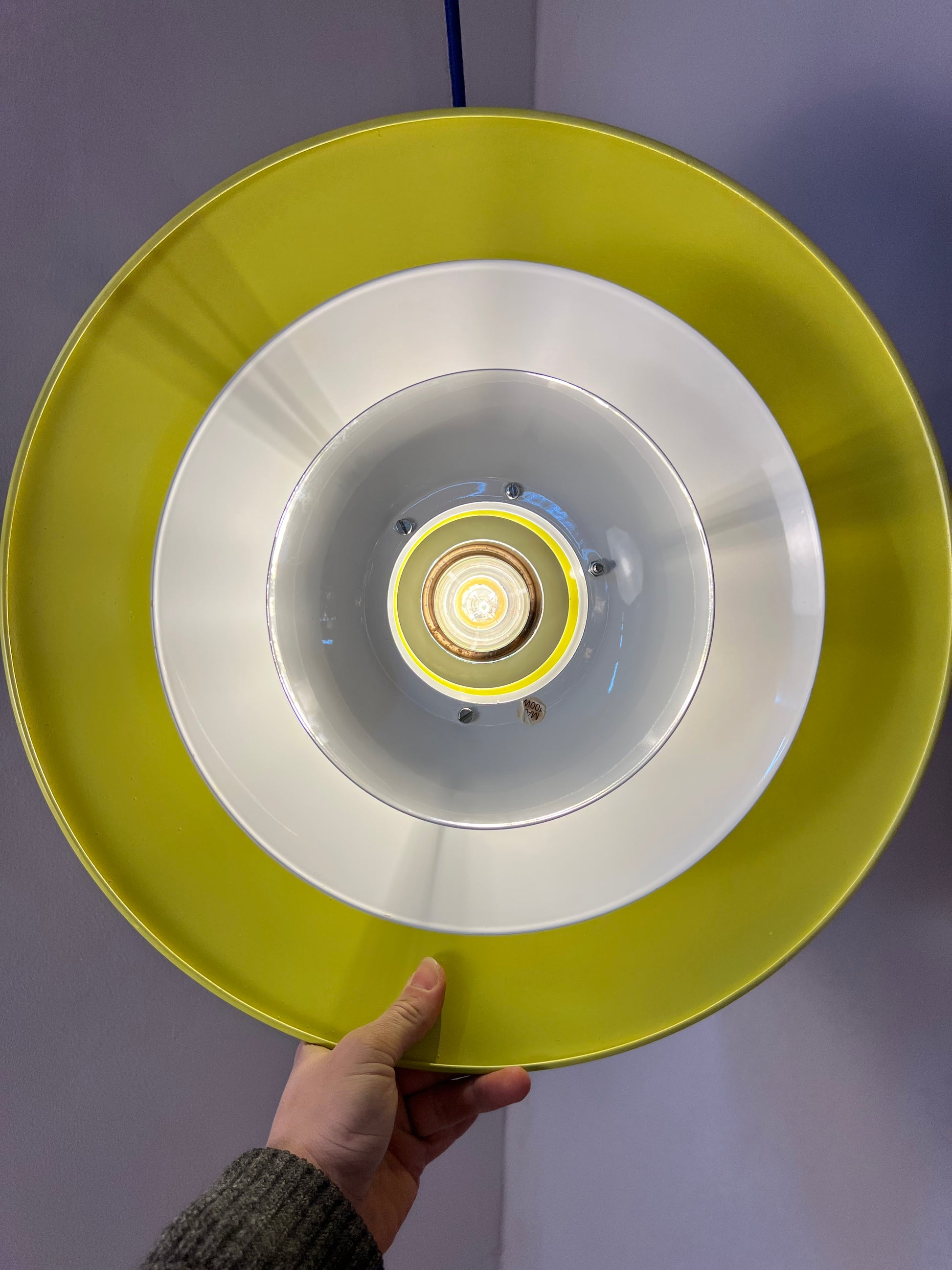 Lamellenlampe teils neu lackiert aus Dänemark