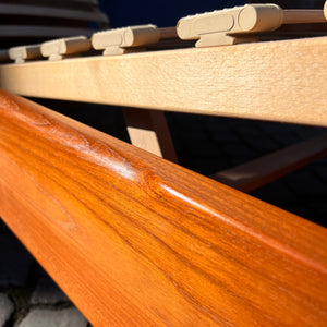 Gästebett Massivholz Teak 100x200 mit Matratze