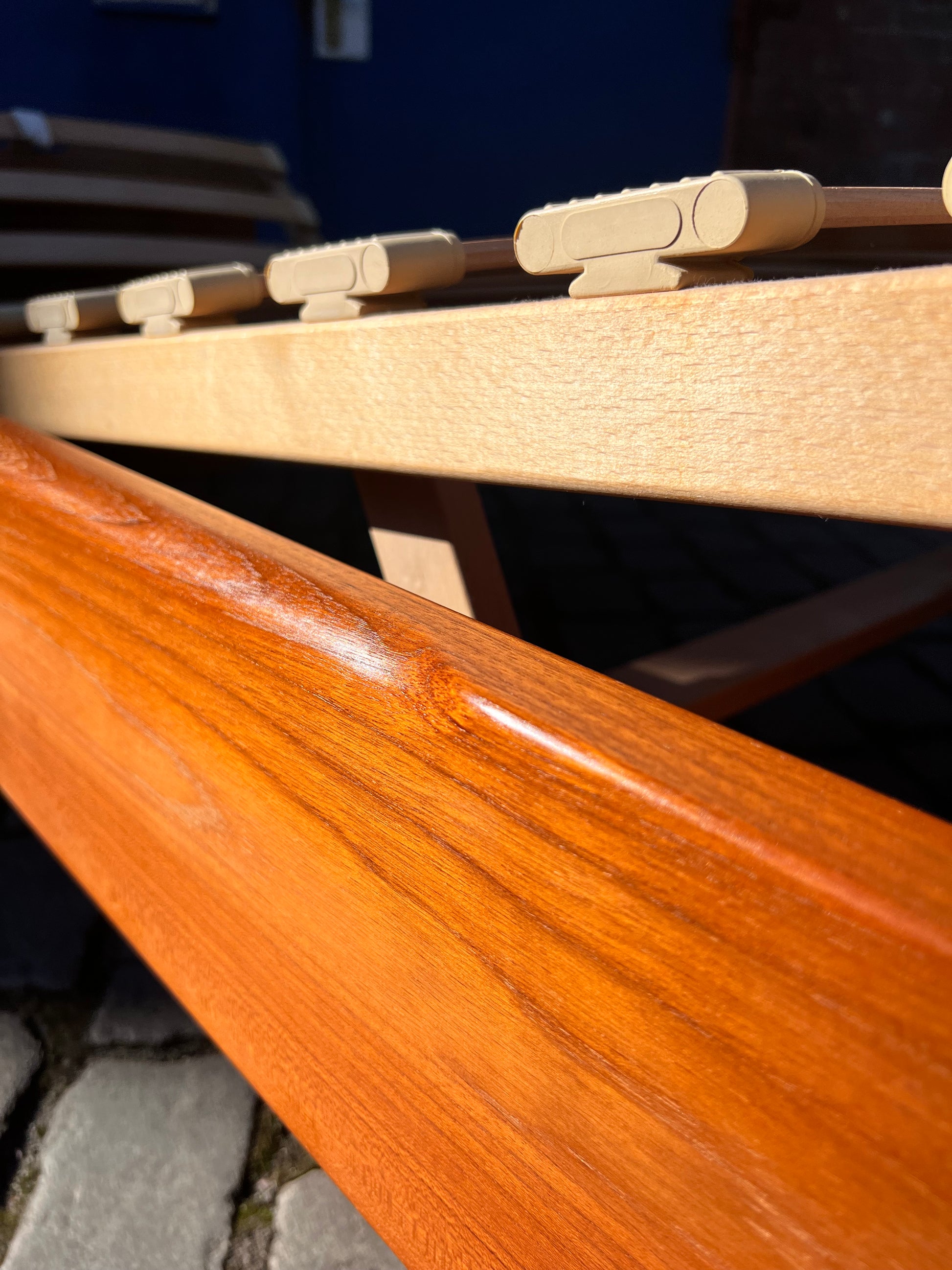 Gästebett Massivholz Teak 100x200 mit Matratze