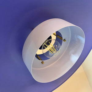 Lamellenlampe neu lackiert blau