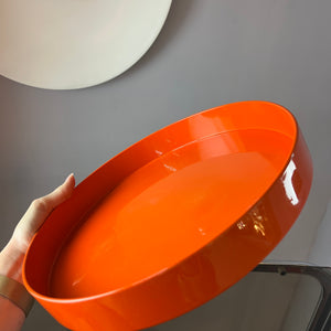 Tablett orange Metall von Boltze Design