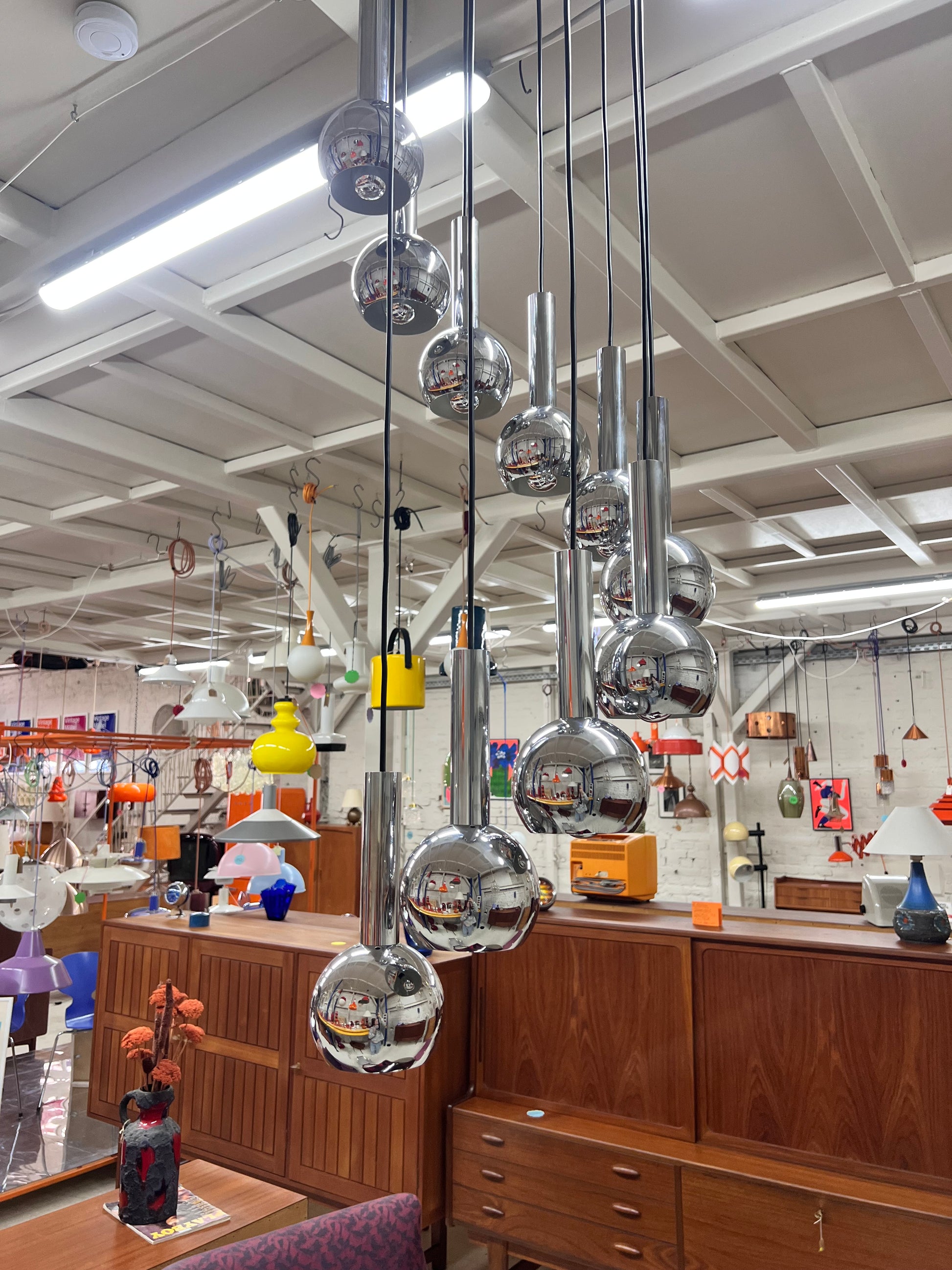 Kaskadenlampe 10-flammig Chrom von STAFF