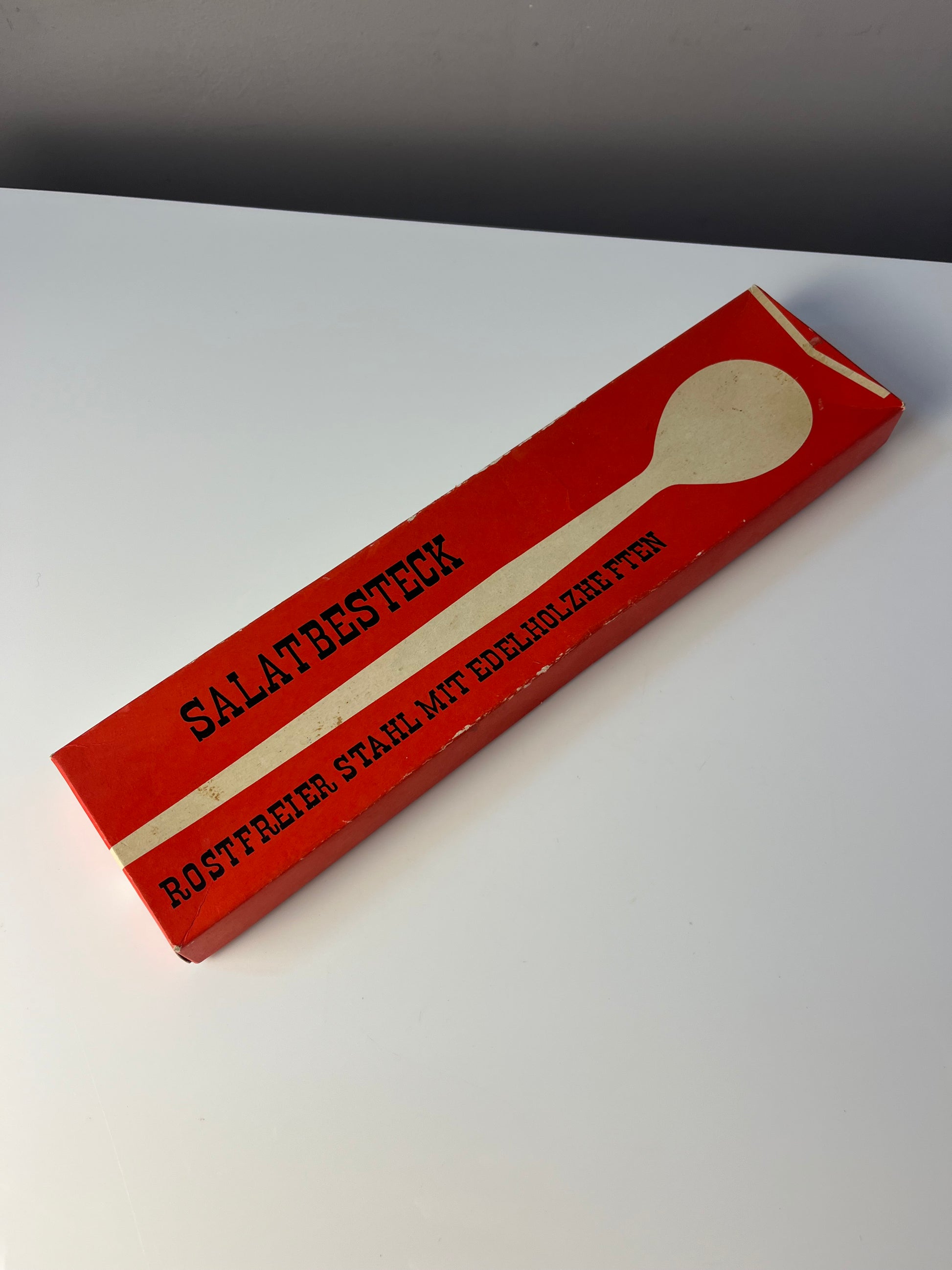 Salatbesteck Teak Edelstahl in Originalverpackung