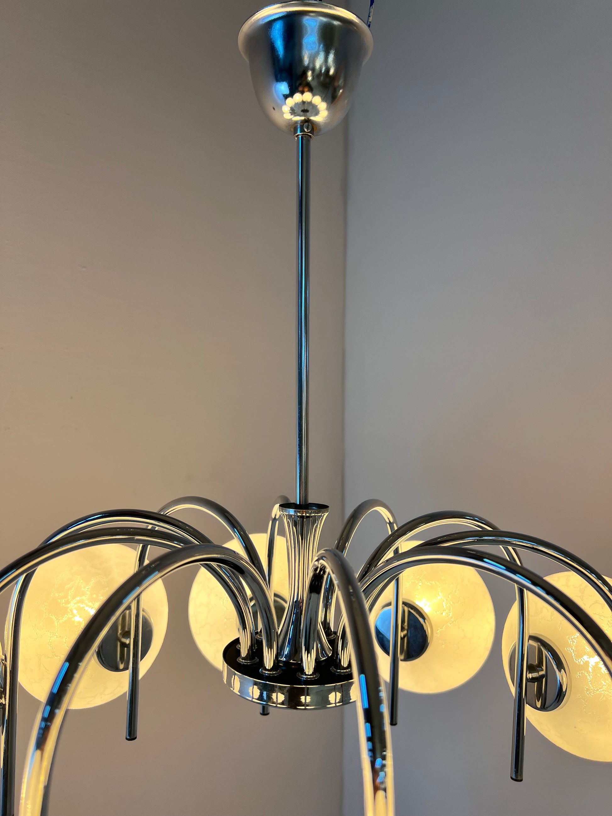 Kronleuchter mit 10 Kugeln von Richard Essig für Hustadt