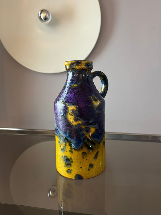 Vase gelb lila von Marei Keramik