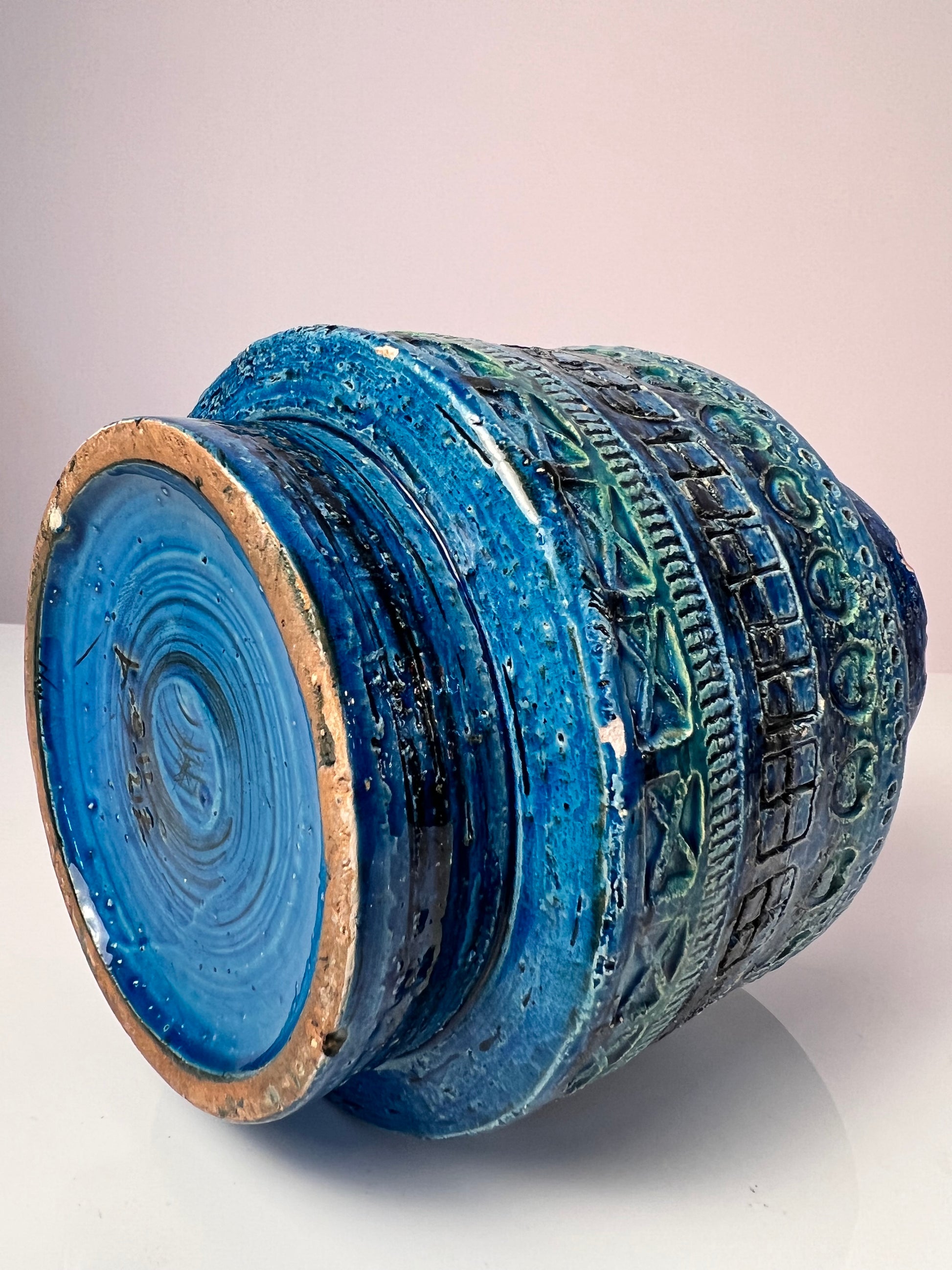 Vase Serie Rimini Blu von Aldo Londi für Bitossi