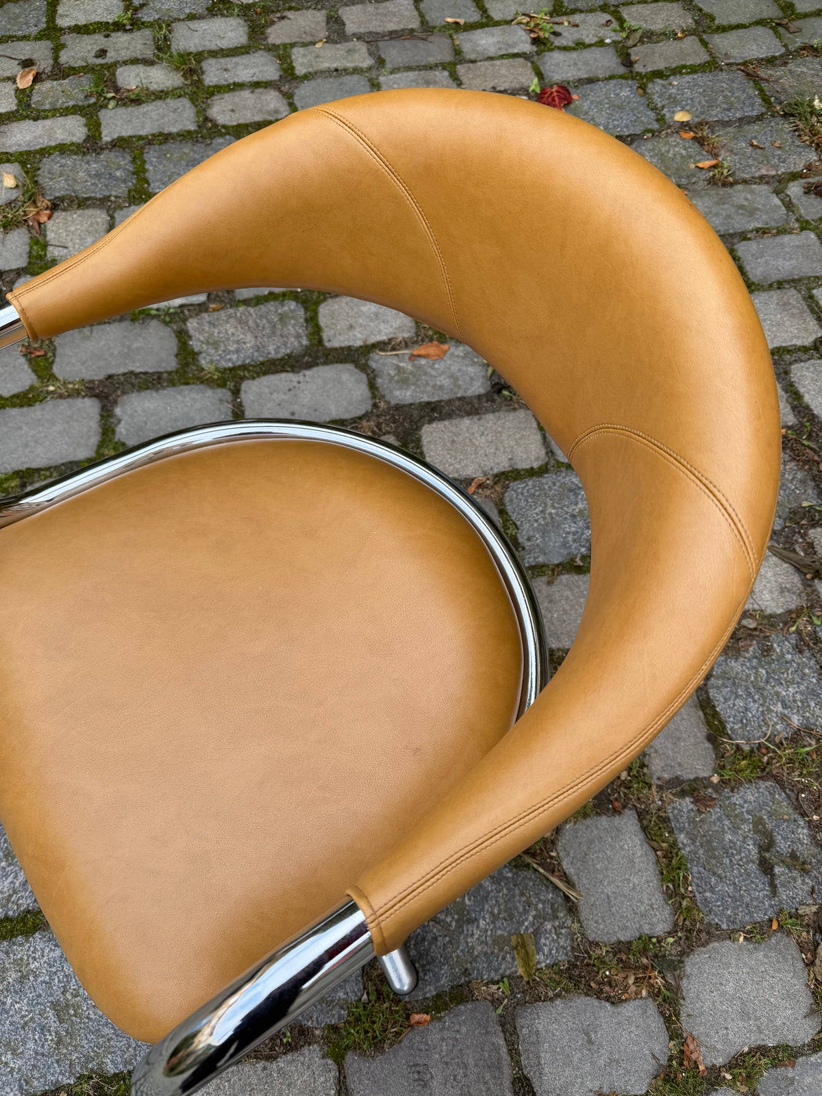 Drehstuhl Chrom Leder von Olymp