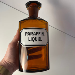 Apothekerglas Paraffin Liquid. braun