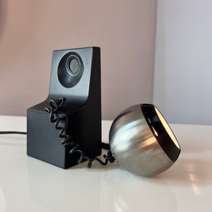Tischlampe Modell 41701 schwarz silber mit Kugelkopf von Osram