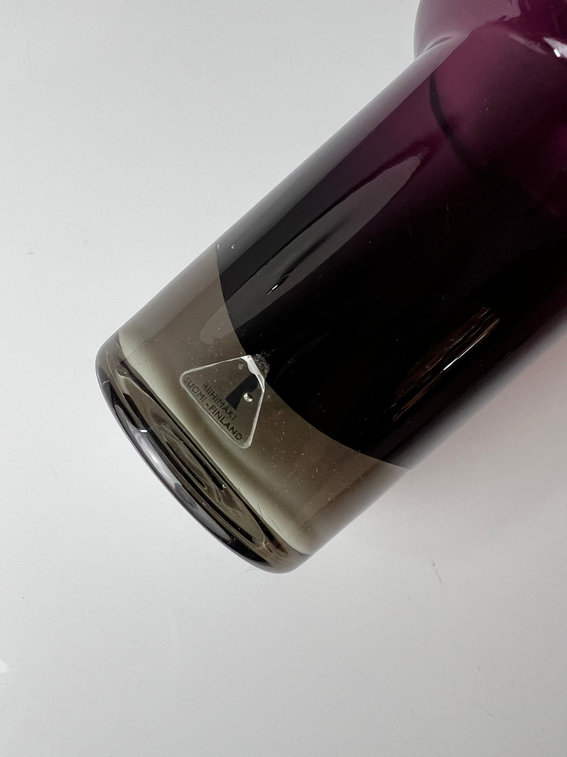 Vase lila Glas von Nanny Still für Riihimäen Lasi