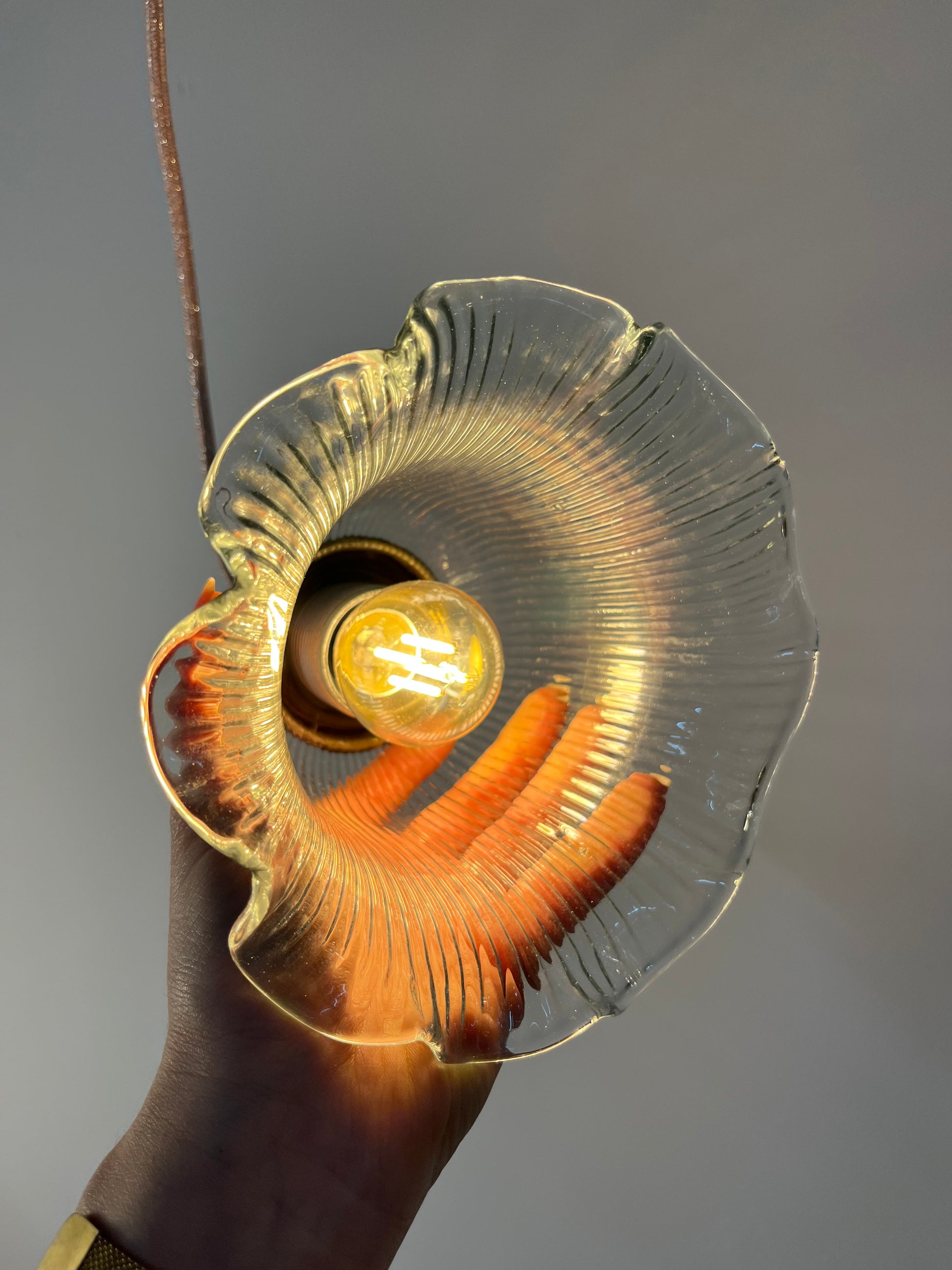Blumenlampe Glas aus Dänemark