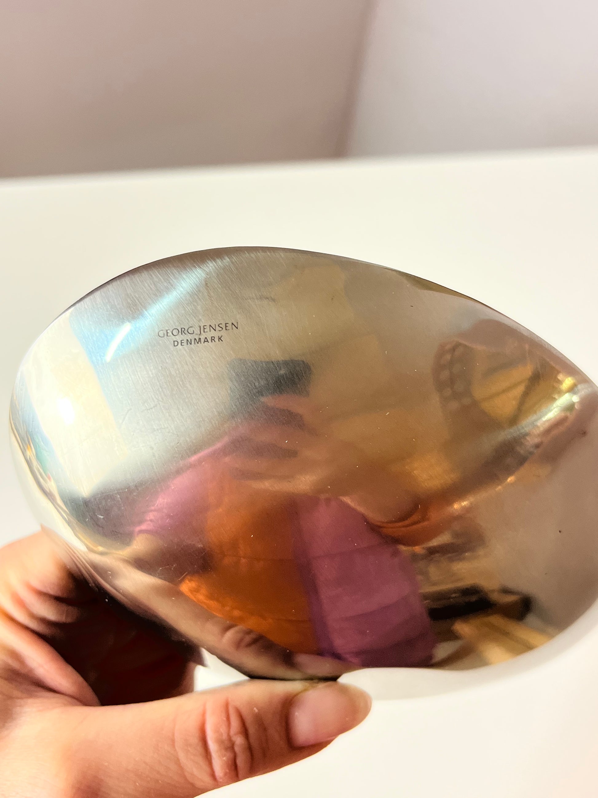 Servierschalen Leaf groß von Helle Damkjær für Georg Jensen