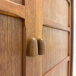 Schrank Teak mit neuen Chromfüßen aus Dänemark