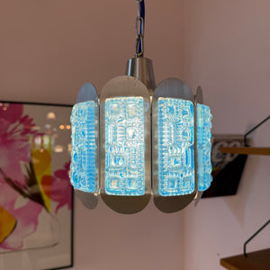 Hängelampe blau silber von Vitrika