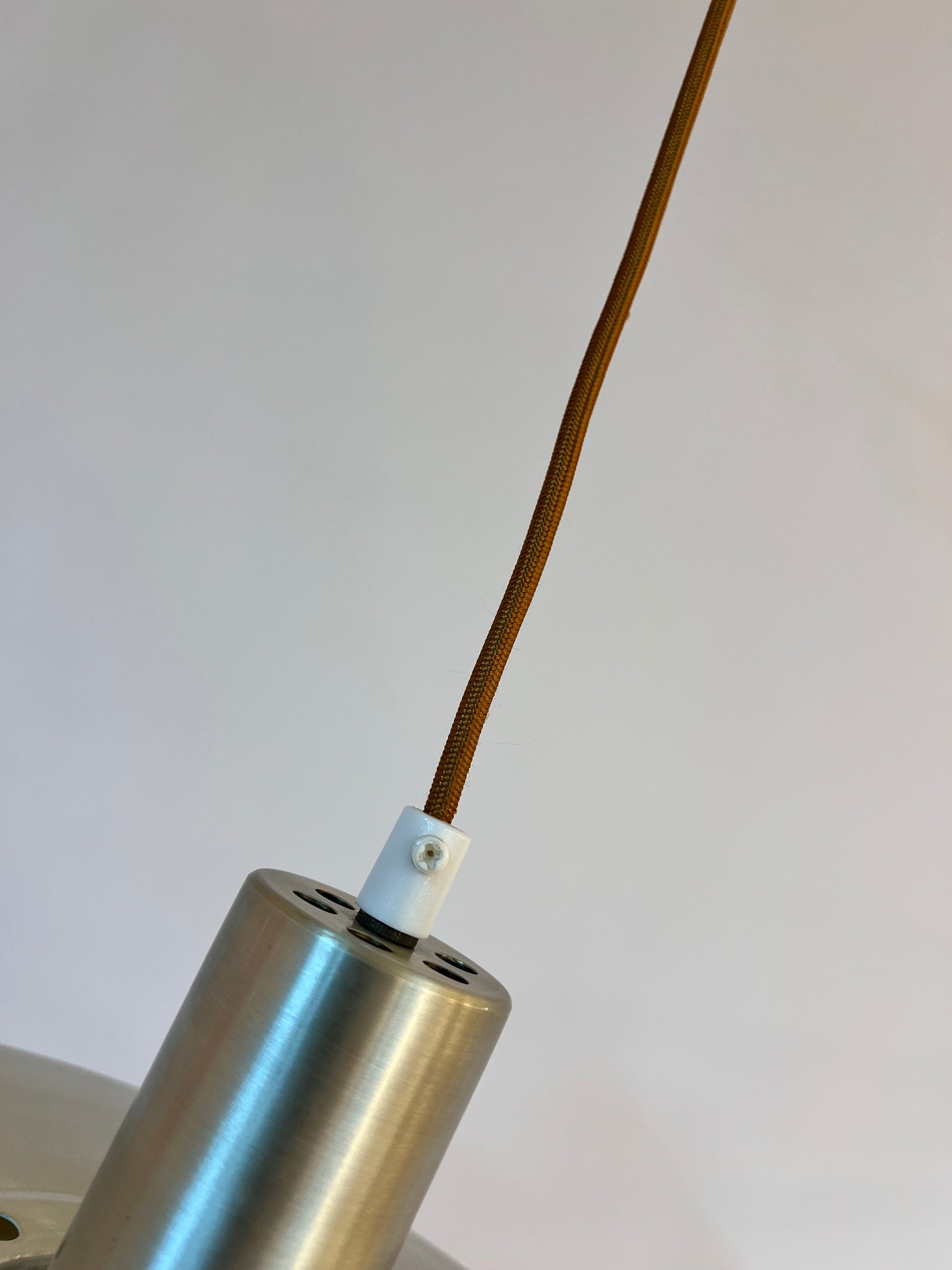 Lamellenlampe silber von Erik Jensen für Teknika