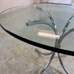 Runder Esstisch Glas & Chrom