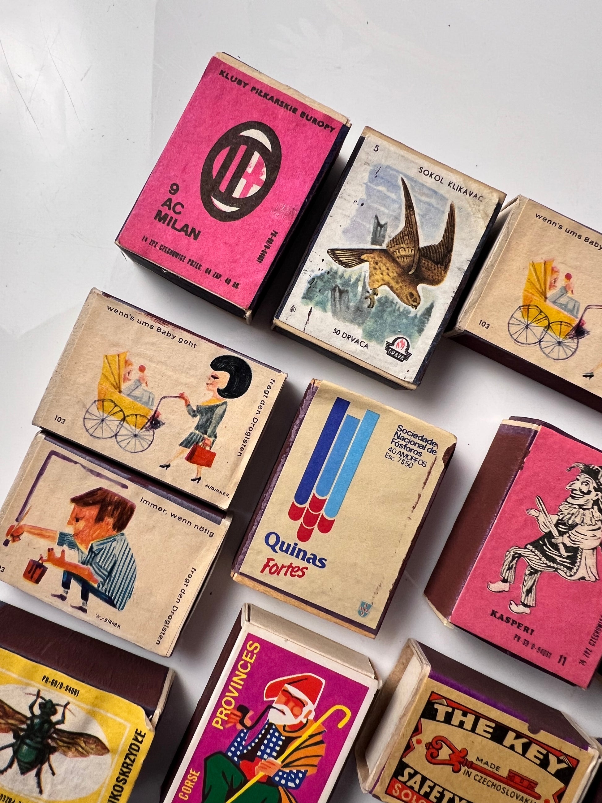 Set: Vintage Streichhölzer Kunst Mid Century Design
