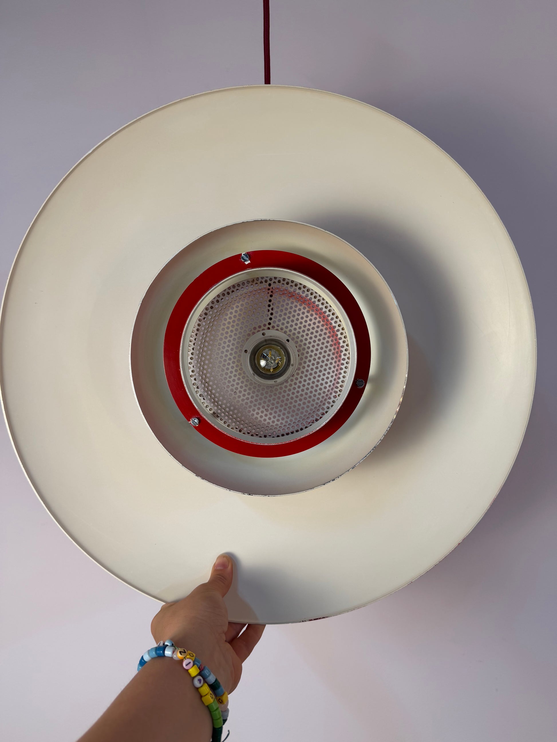 Lamellenlampe rot aus Dänemark