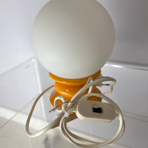 Tischlampe gelb Opalglas von Temde