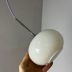 Hängelampe weiß Glas Chrom mit Stab