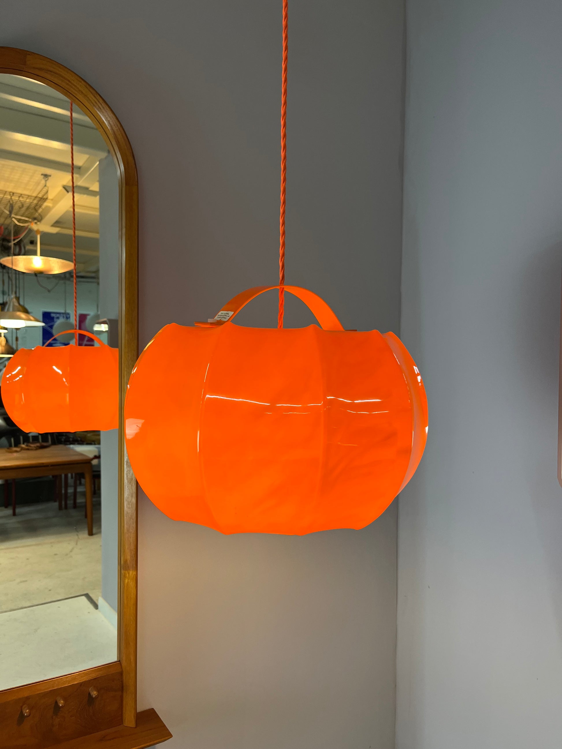 Hängelampe orange Kunststoff von Ilka Plast