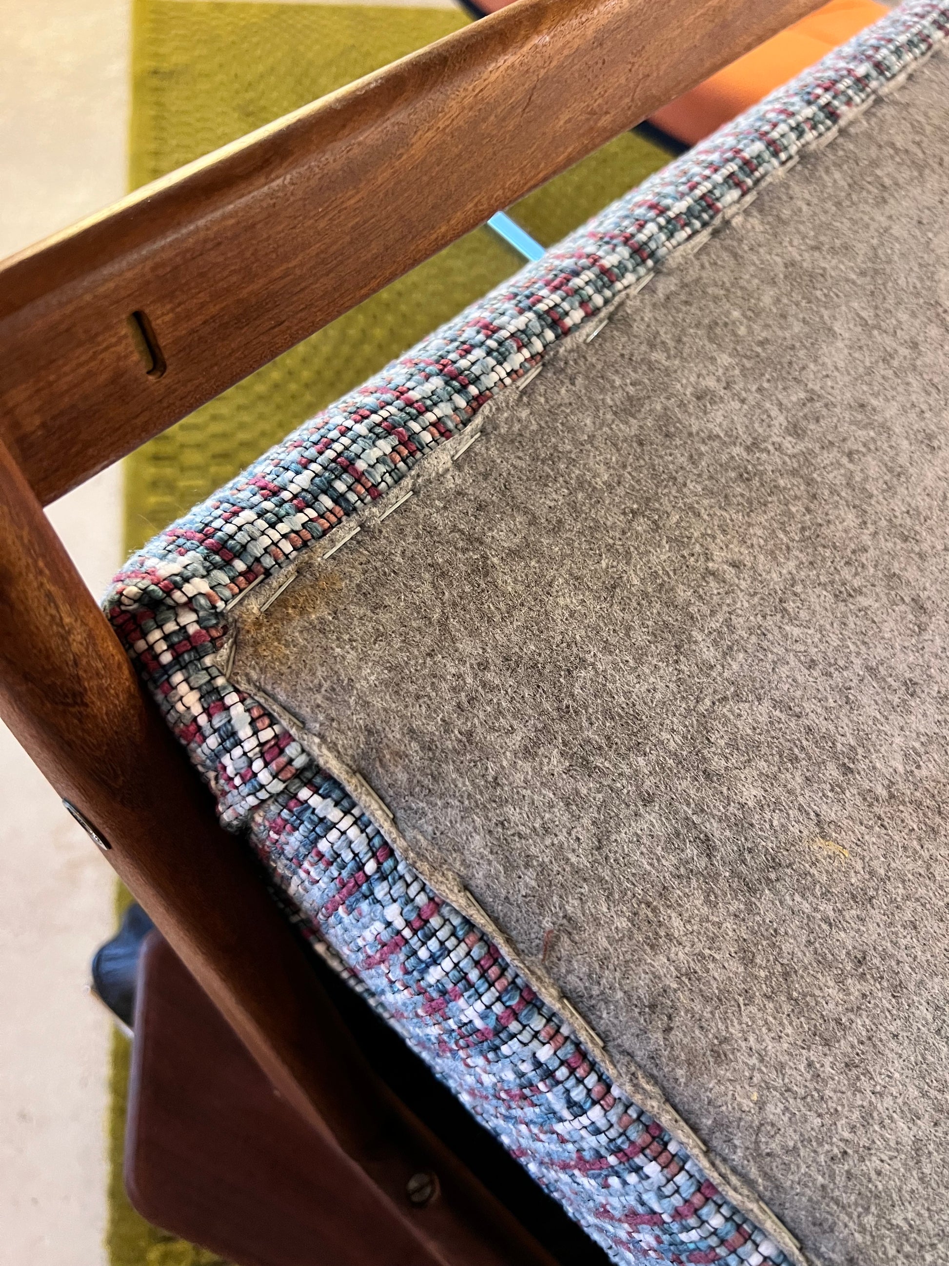 Ruster Lounge Chair neu gepolstert von Yngve Ekström für Swedese