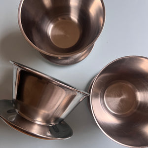 Set: 3x Eisbecher Stainless Steel aus Dänemark